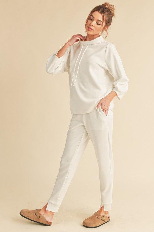 Aemi + Co Elastic Waist Joggers with Pockets - DAVERRI FASHIONS