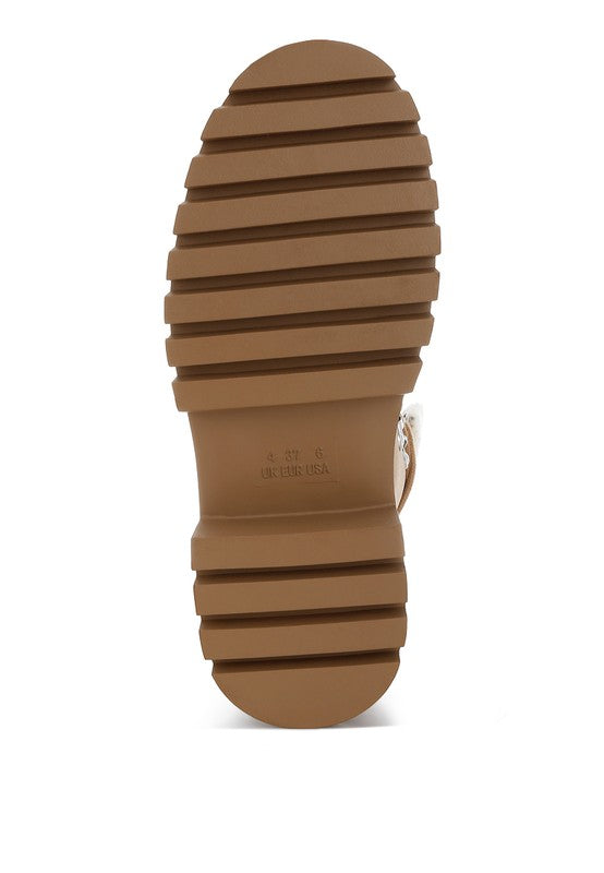 Omul Fleece & Faux Leather Boots | Boots Daverri Fashions