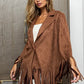 BiBi Single Blazer with Fringed Hem - DAVERRI FASHIONS