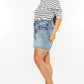 Kancan Full Size Raw Hem High Waist Denim Shorts Denim Shorts