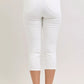 Judy Blue high waist white denim capri pants with spade pockets
