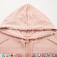 Floral Print Drawstring Long Sleeve Hoodie - DAVERRI FASHIONS