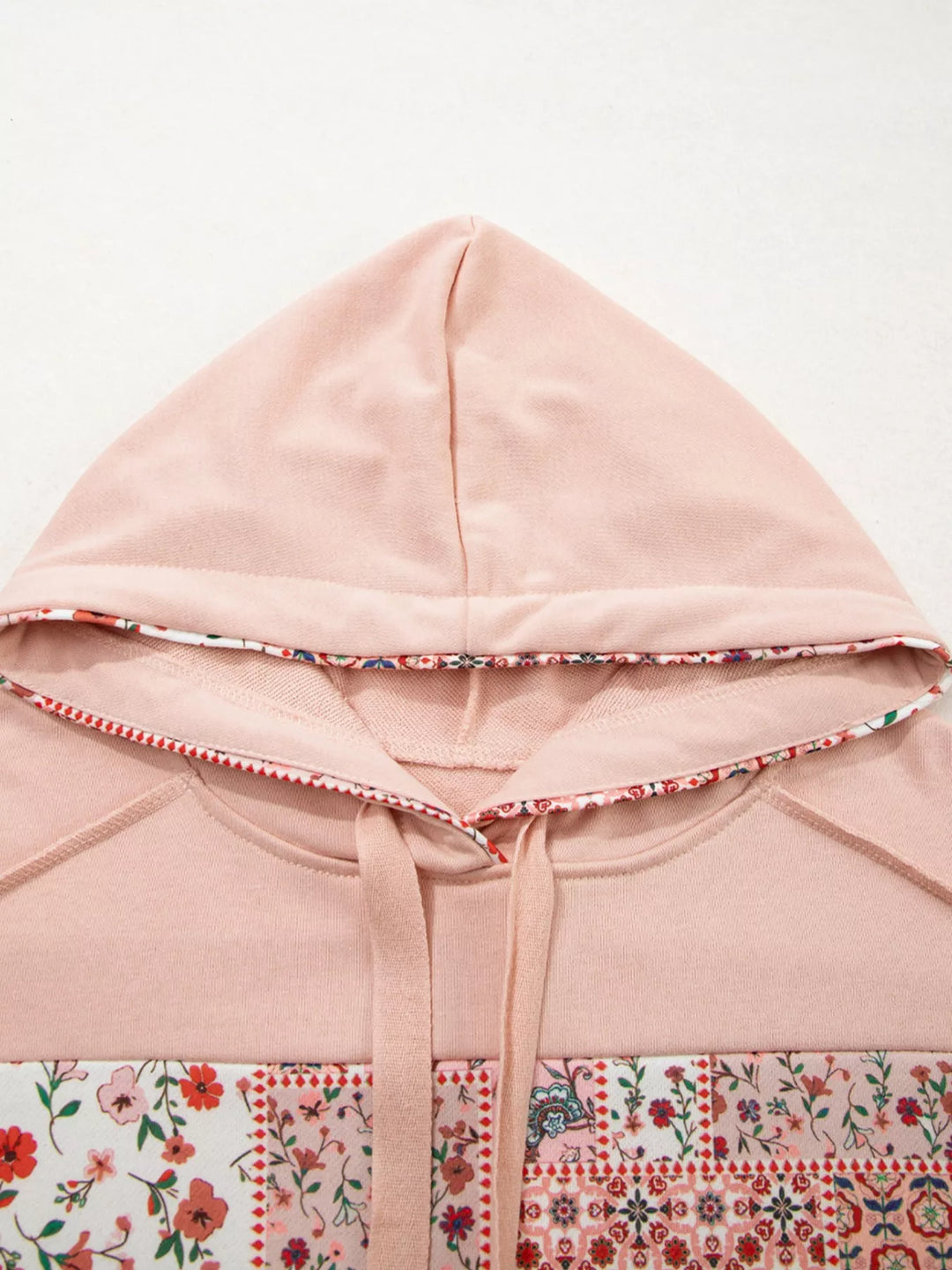 Floral Print Drawstring Long Sleeve Hoodie | Hoodies Daverri Fashions