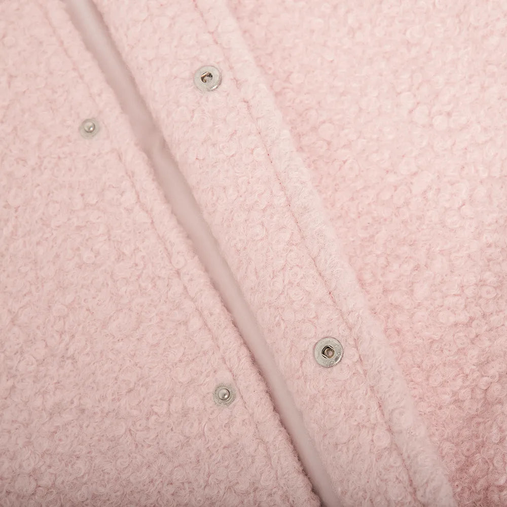 Double Take Plush Mock Neck Snap Down Jacket with Pockets | Jackets Daverri Fashions