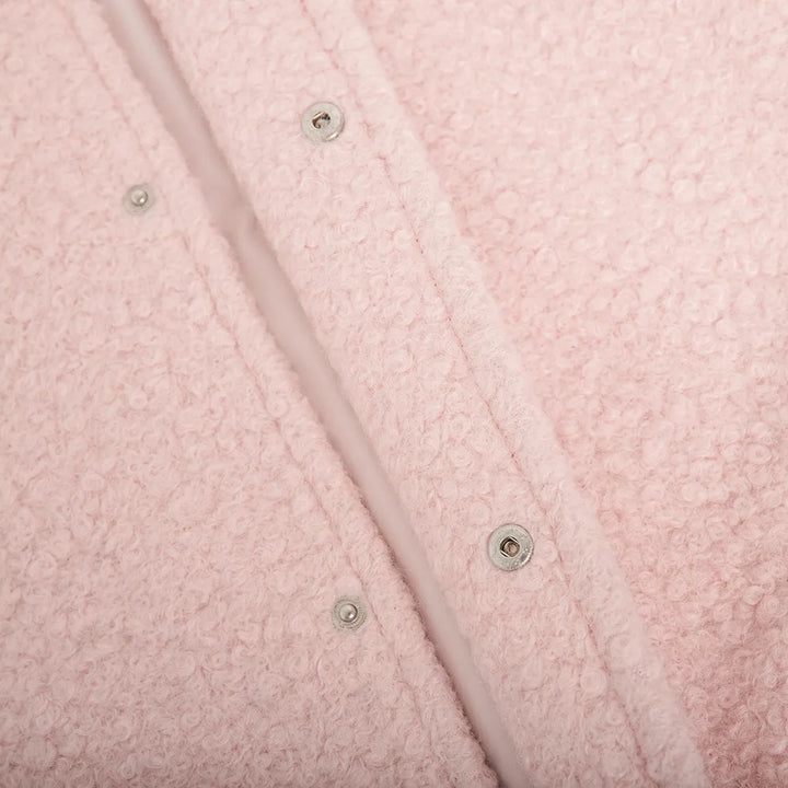 Double Take Plush Mock Neck Snap Down Jacket with Pockets | Jackets Daverri Fashions