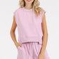 Mittoshop French Terry Crew Neck Top and Shorts Set LILAC PINK Outfit Sets
