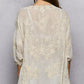Delicate off-white POL Floral Embroidered Lace Top with sheer trim
