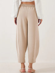 Full Size Drawstring Cropped Jogger Pants Plus Size | Pants Daverri Fashions