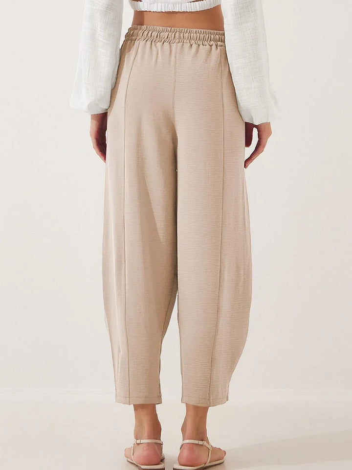 Full Size Drawstring Cropped Jogger Pants Plus Size | Pants Daverri Fashions