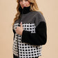 Annie Wear Plaid Zip Up Drop Shoulder Sherpa Jacket Tops