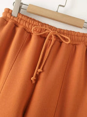 Zip Up Top and Drawstring Pants Two-Piece Set | Loungewear Sets Daverri Fashions