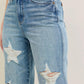 Judy Blue Full Size High Waist Rigid Magic Star Shaped Destroy 90's Straight Jeans Plus Size - DAVERRI FASHIONS