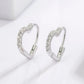 925 Sterling Silver Zircon Heart Shape Earrings - DAVERRI FASHIONS
