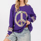 SAGE+FIG Peace Applique Patch Long Sleeve Top - DAVERRI FASHIONS