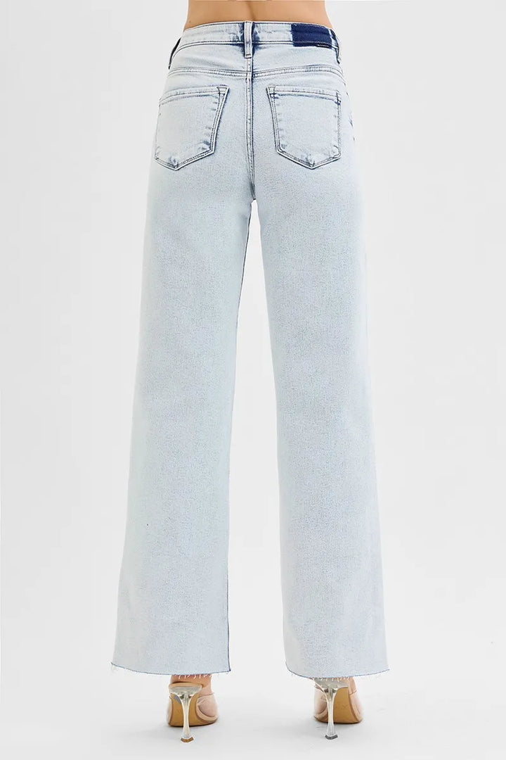 RISEN Full Size High Rise Wide Leg Jeans Plus Size Jeans