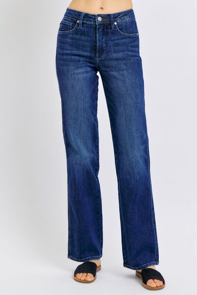 Judy Blue Full Size Tummy Control Straight Jeans Jeans