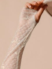 SO ME Bow Ribbon Pattern Sheer Lace Top | Tops Daverri Fashions