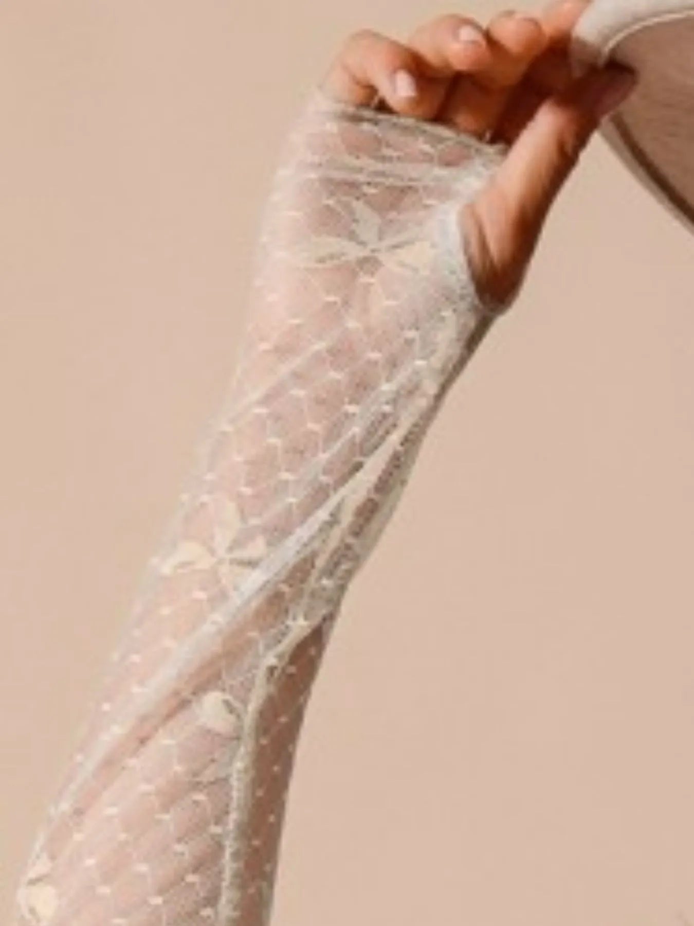 SO ME Bow Ribbon Pattern Sheer Lace Top Tops