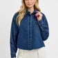 RISEN Button Up Long Sleeve Denim Shacket