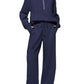 Half Zip Long Sleeve Top and Pants Set - DAVERRI FASHIONS