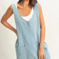 HYFVE V-Neck Pocket Detail Romper LIGHT BLUE Rompers