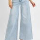 RISEN Full Size High Rise Ankle Wide Palazzo Jeans Plus Size - DAVERRI FASHIONS