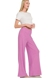 Zenana Rolled Sleeve Top and Pants Sweater Set | Outfit Sets Daverri Fashions