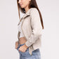 Zenana Acid Washed Hoodie Jacket Coats & Jackets