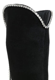 Ashipa Diamante Chain Detail Calf Boots | Boots Daverri Fashions