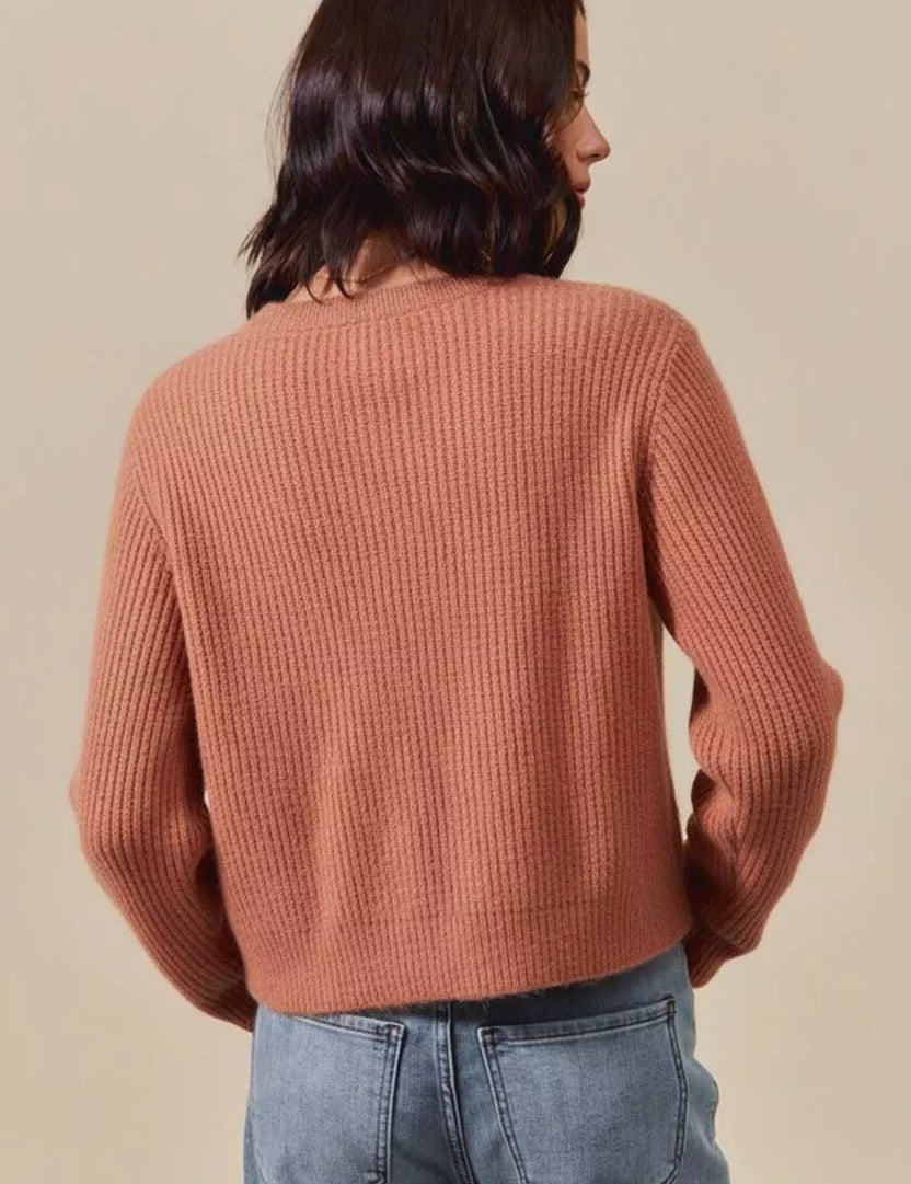 SO ME Checkered Plaid Tape Lace Up Ribbed Sweater | Sweaters Daverri Fashions