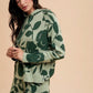 Annie Wear Flower Pattern Drawstring Hooded Top and Shorts Sweater Set Outfit Sets