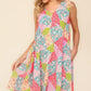 Haptics Full Size Babydoll Floral Patchwork Dress with Side Pockets Babydoll Dresses