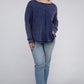 Plus Long Sleeve Cotton Waffle Knit Top Shirts & Tops