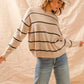 SO ME Stripe Crew Neck Basic Essential Sweater - DAVERRI FASHIONS