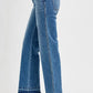 RISEN Full Size Raw Hem Ankle Bootcut Jeans Plus Size