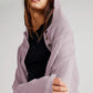 Waffle-Knit Dropped Shoulder Hooded Jacket - DAVERRI FASHIONS