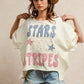 BiBi off-white oversized stars and stripes patchwork t-shirt