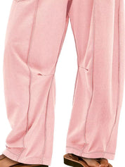 Drawstring Wide Leg Elastic Waist Pants | Pants Daverri Fashions