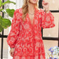 ADORA Puff Sleeve Floral Dress Mini Dresses