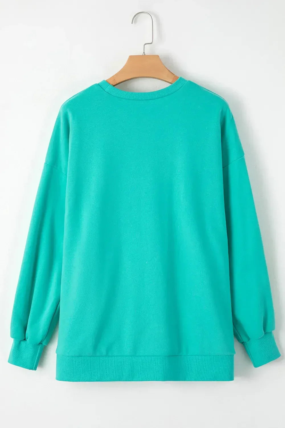 Round Neck Long Sleeve Sweatshirt - DAVERRI FASHIONS