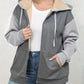 Full Size Sherpa Lined Zip-Up Hoodie - DAVERRI FASHIONS