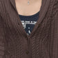 Cable Knit Button Up Cardigan - DAVERRI FASHIONS