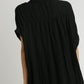 Umgee Full Size Textured Button Down Short Sleeve Shirt Shirts