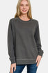 Zenana Full Size Pigment Dyed French Terry Sweatshirt - DAVERRI FASHIONS