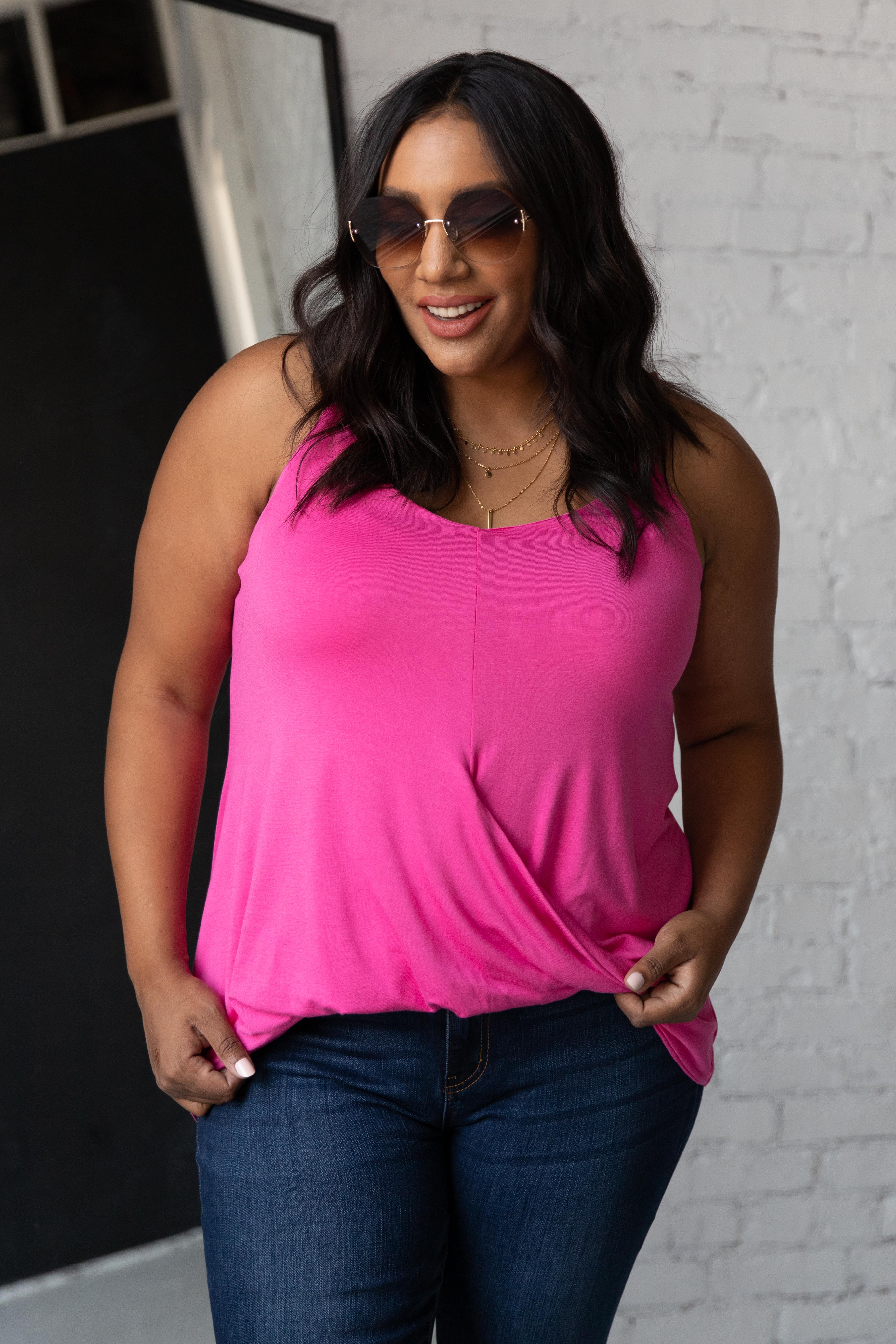 Think Pink Tank | Tank Tops Daverri Fashions