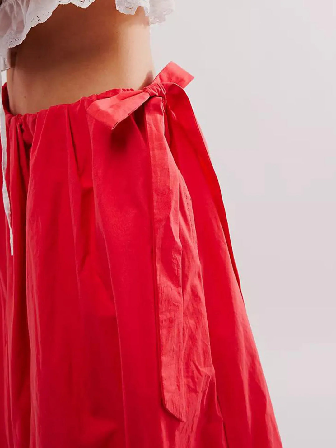 Side Bow Maxi Skirt with Pockets | Maxi Skirts Daverri Fashions