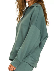 Zenana Scuba Collared Pullover and Pants Set | Daverri Fashions