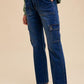 Annie Wear Dark Wash Straight Leg Jeans with Cargo Pockets Dark M Jeans