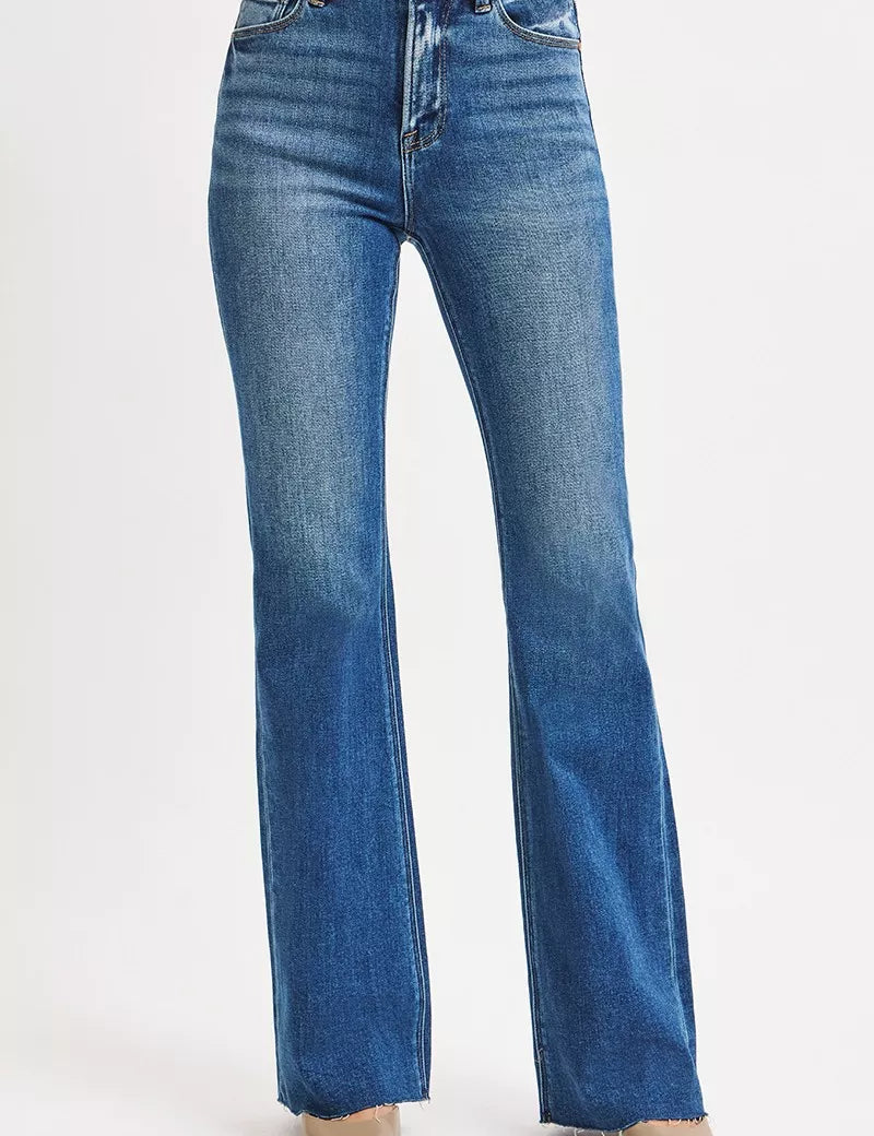 RISEN High Rise Flare Jeans | Jeans Daverri Fashions
