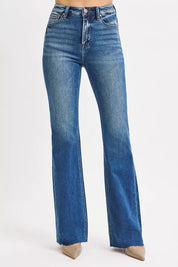 RISEN High Rise Flare Jeans | Jeans Daverri Fashions